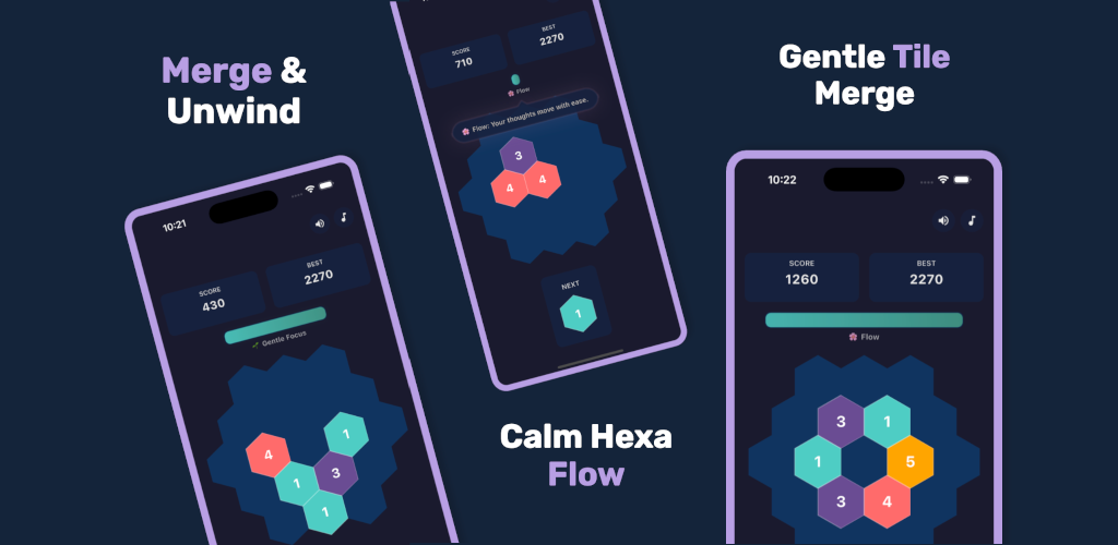 Cozy Hexa Merge gameplay preview